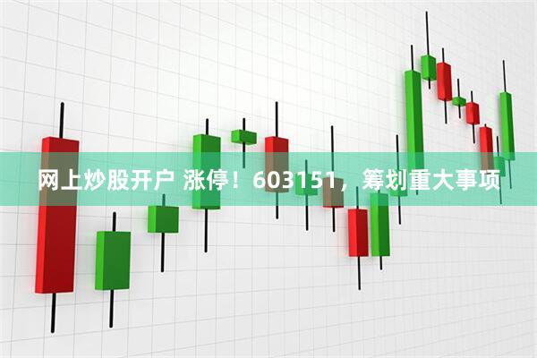 网上炒股开户 涨停！603151，筹划重大事项